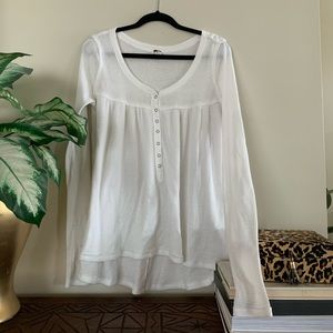 Free People Top waffle knit